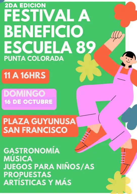 Realizan festival a beneficio de la Escuela 89 en Punta Colorada
