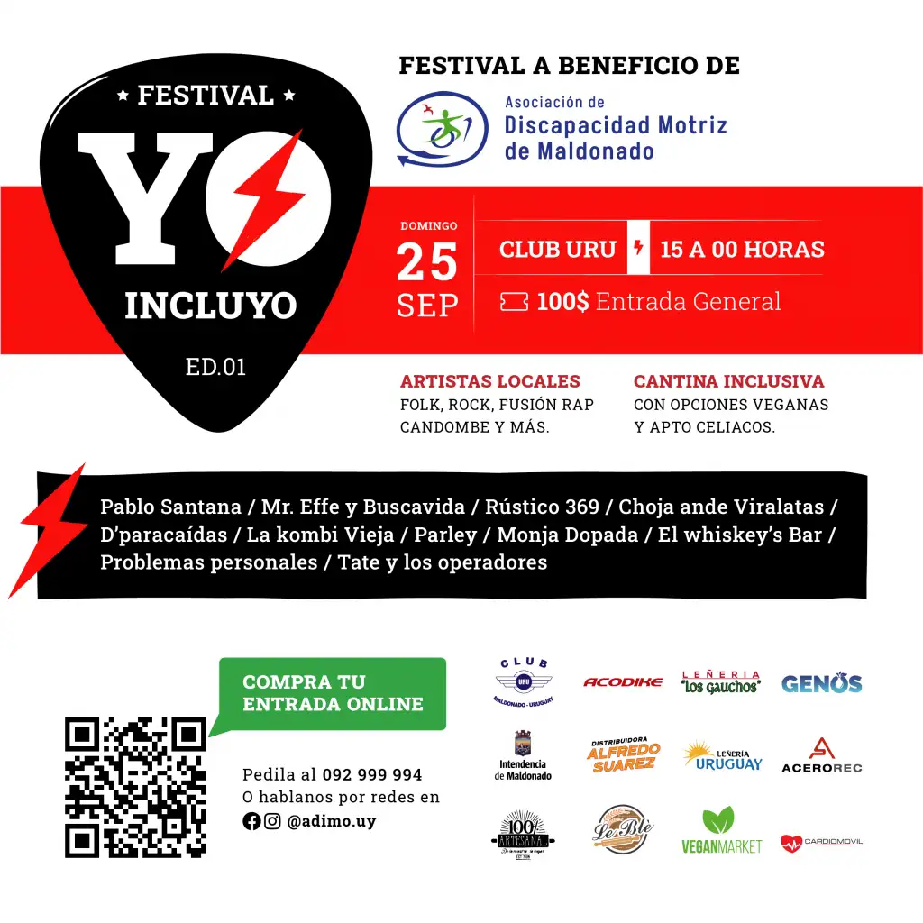 Realizan un festival musical a beneficio de la Asociación de Discapacidad Motriz de Maldonado