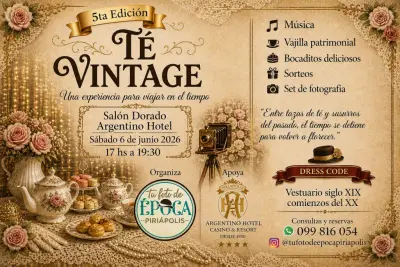 Quinta edición del Té Vintage en el Argentino Hotel de Piriápolis